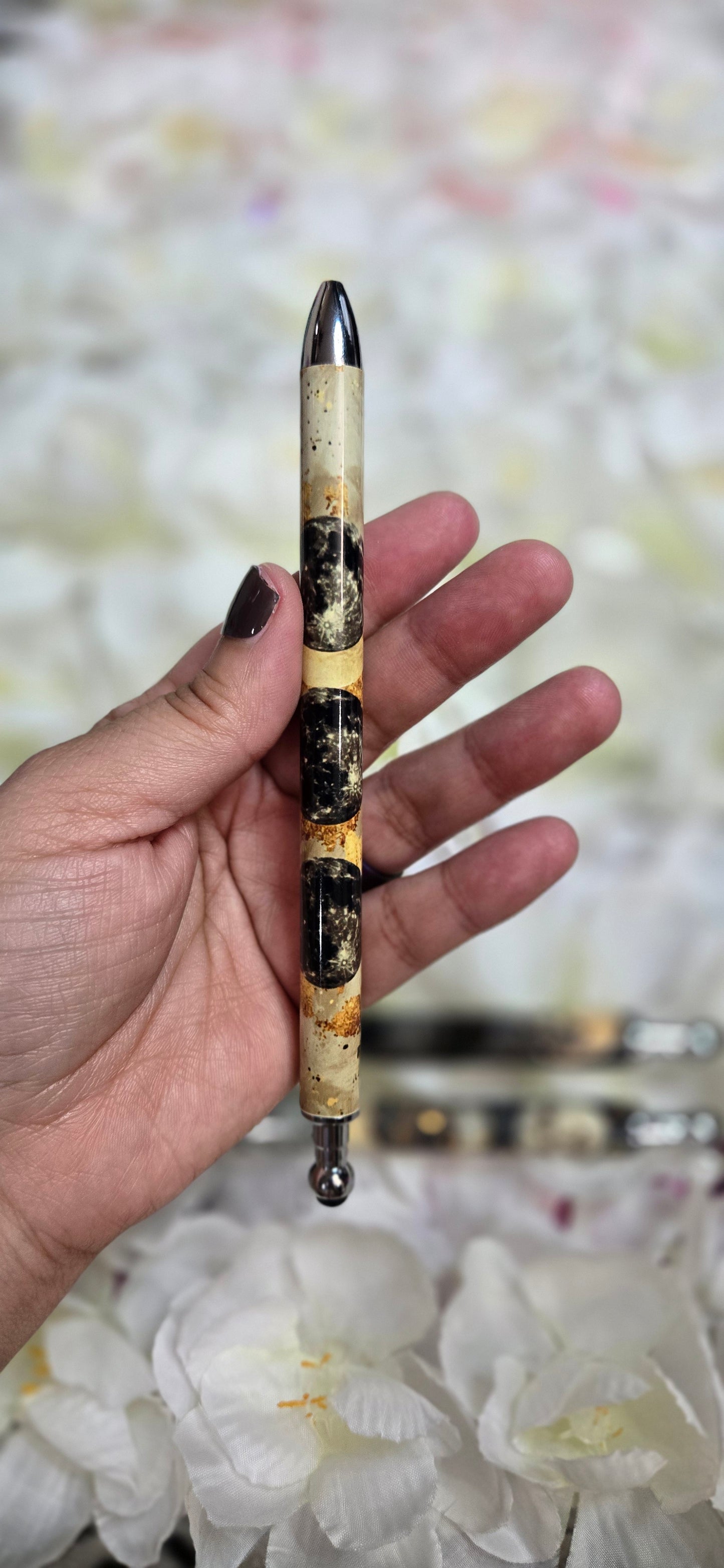 Celestial Moon Phase Refillable Retractable Gel Pen