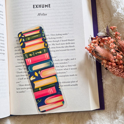 Bookstack Floral Handmade Laminated Bookmark