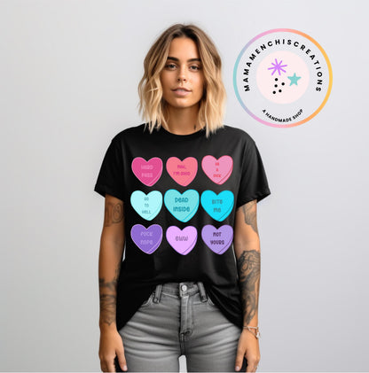 Sweary Candy Hearts Saucy Anti-Valentine's Day Sublimation DTF PNG Digital Download