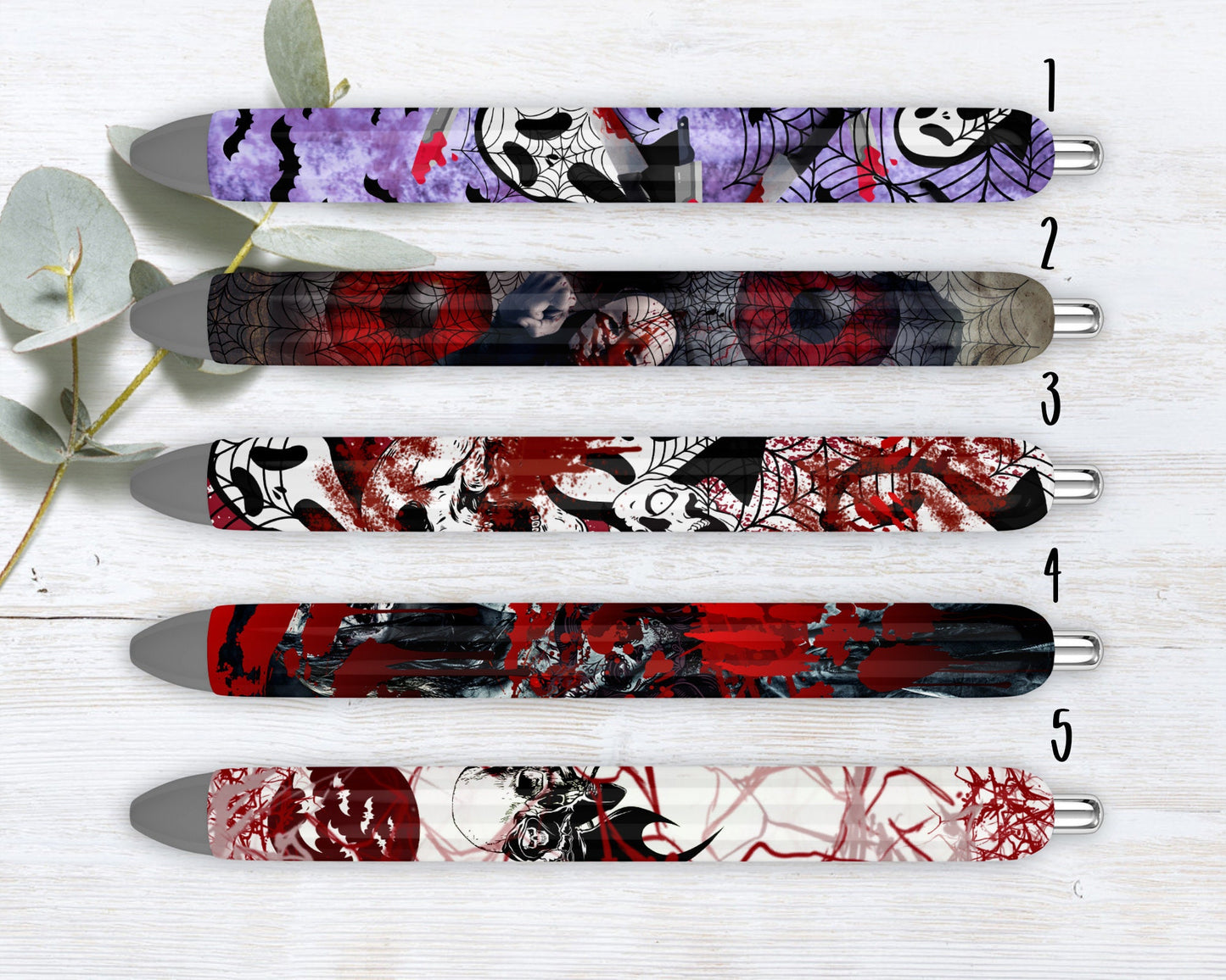 Spooky Dark Horror Ghost Face Refillable Gel Pen