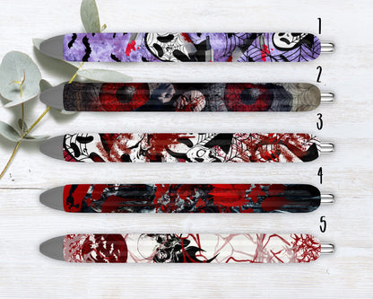 Spooky Dark Horror Ghost Face Refillable Gel Pen