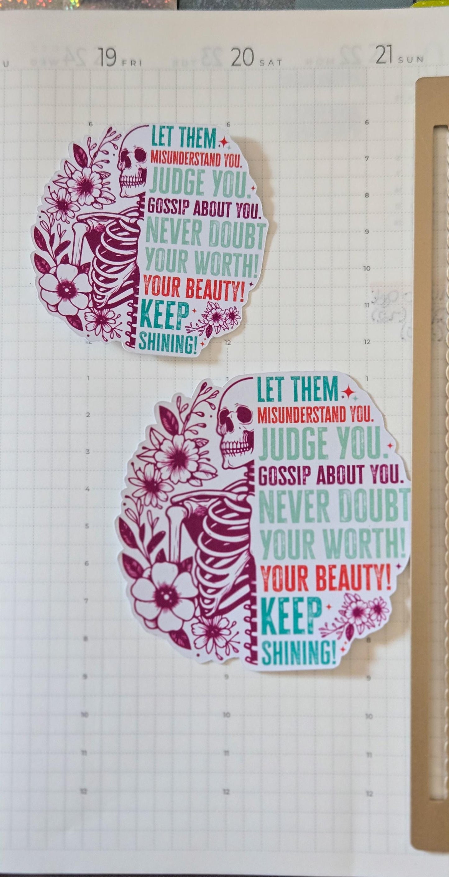 Let Them Mental Health  Matte Die Cut Bujo Journal Planner Laptop  Sticker
