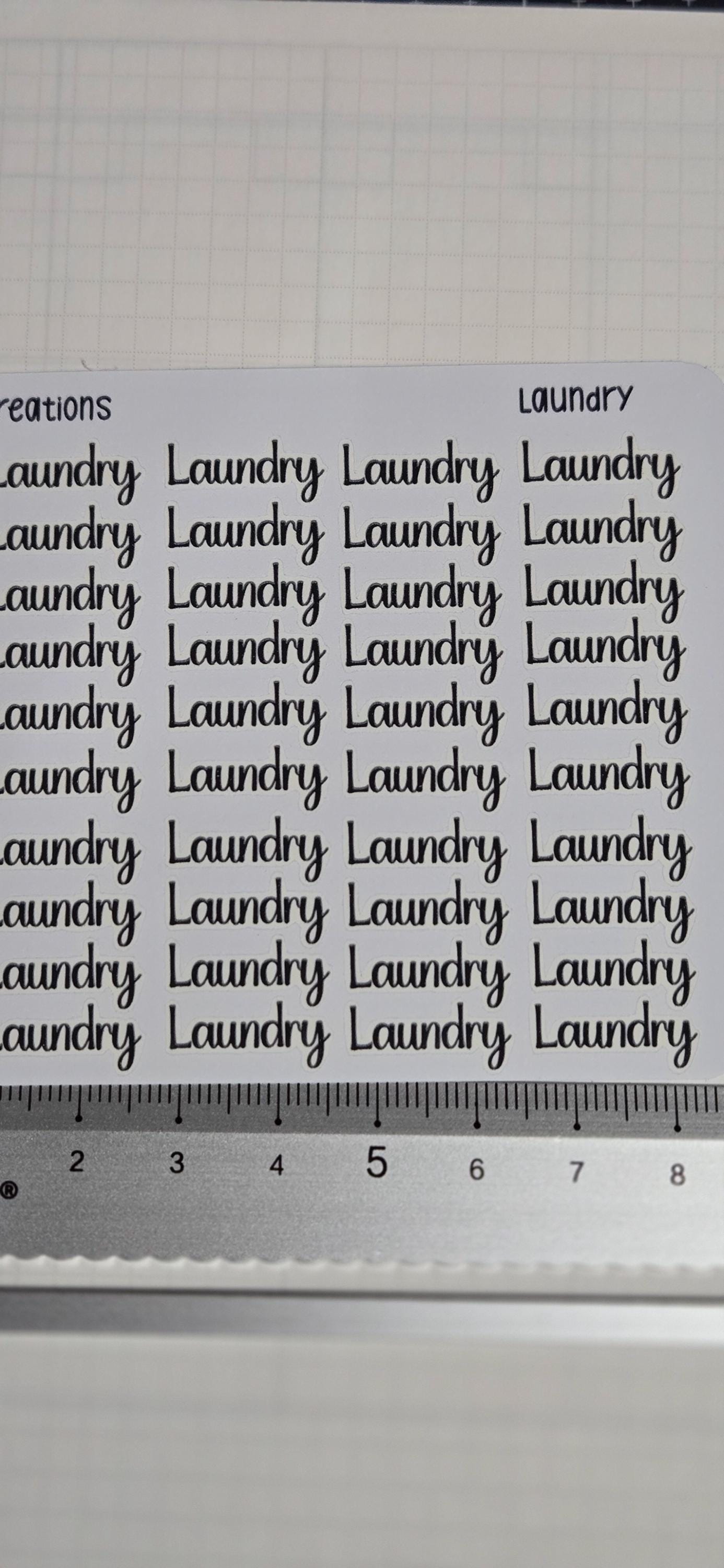 Laundry Sweary Bujo Journal Planner Functional  Sticker Sheet