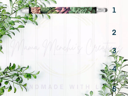 Succulent Plant Retractable Gel Pen: Refillable .5mm Black Ink
