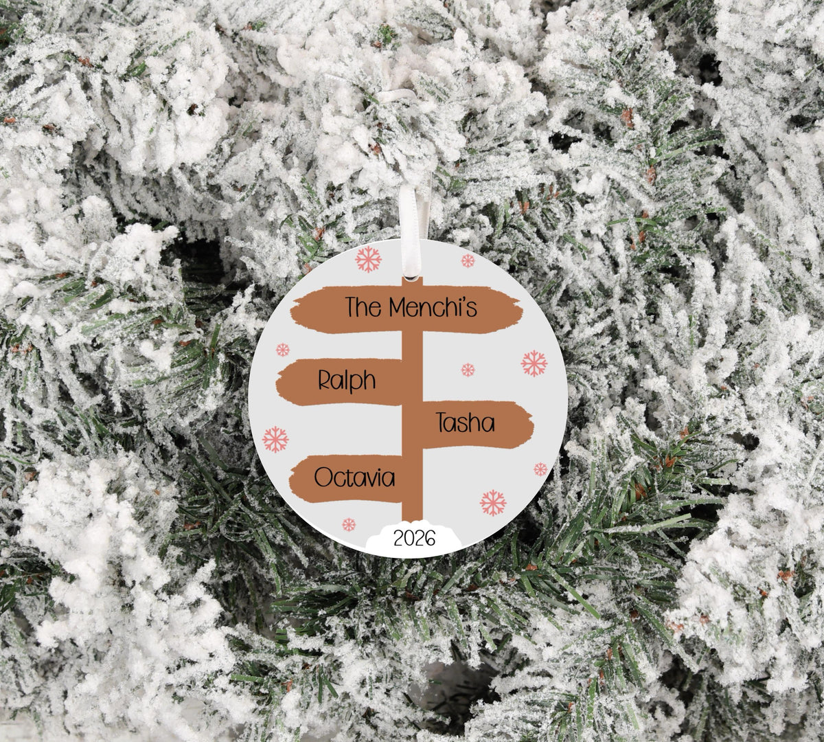 Personalized Family Name 2026 christmas ornament