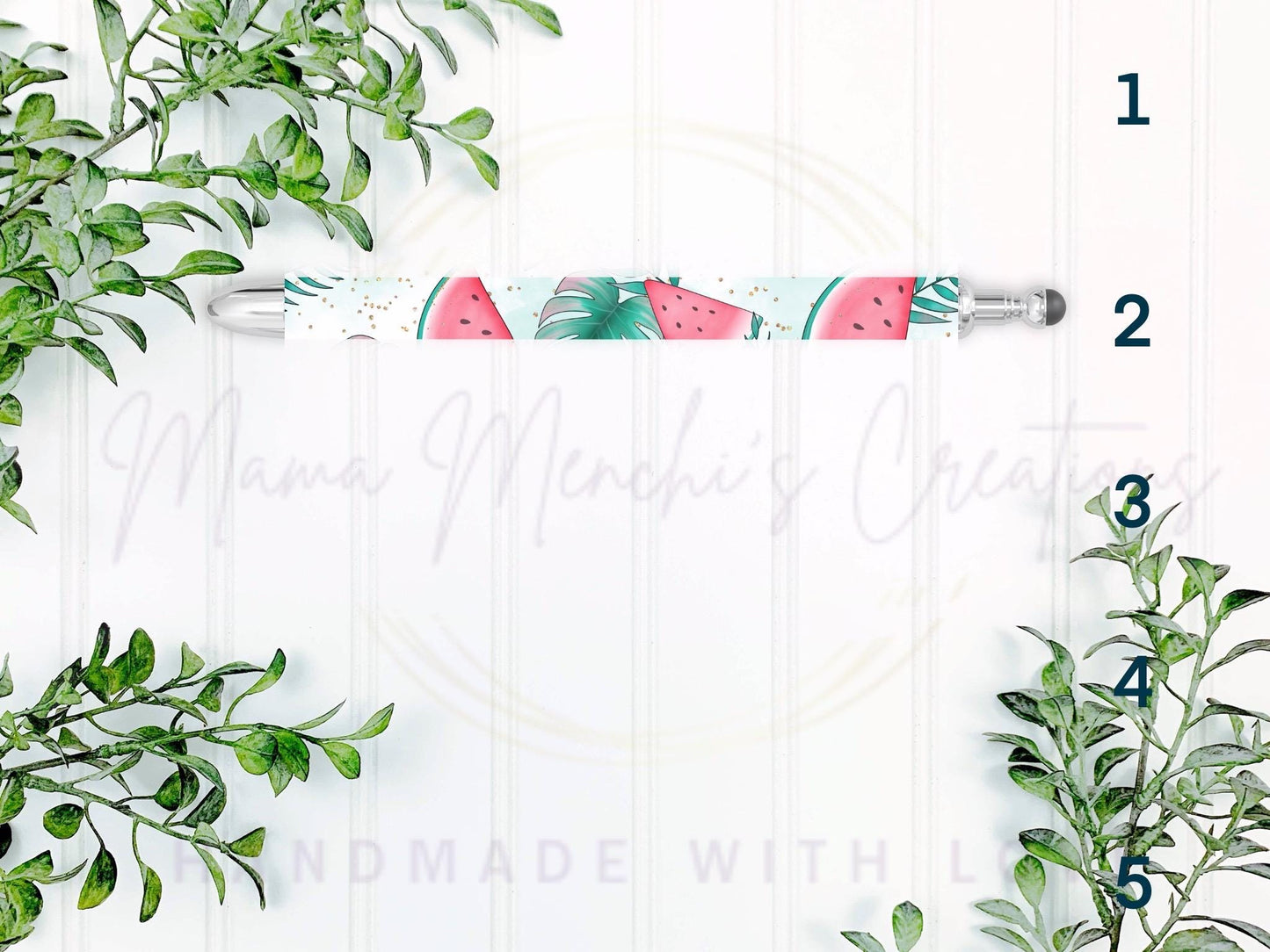 Summery Dragon Watermelon Refillable Retractable Gel Pen