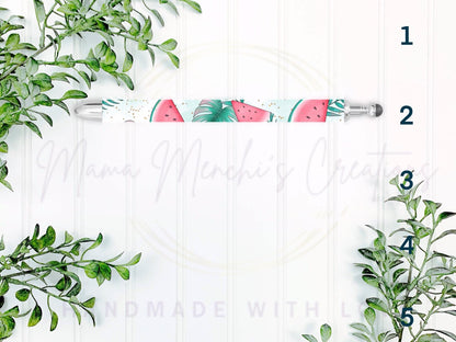 Summery Dragon Watermelon Refillable Retractable Gel Pen