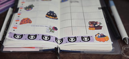 Cozy Girlie Cats and Ghosts Matte Bujo Journal Planner deco Sticker Sheet