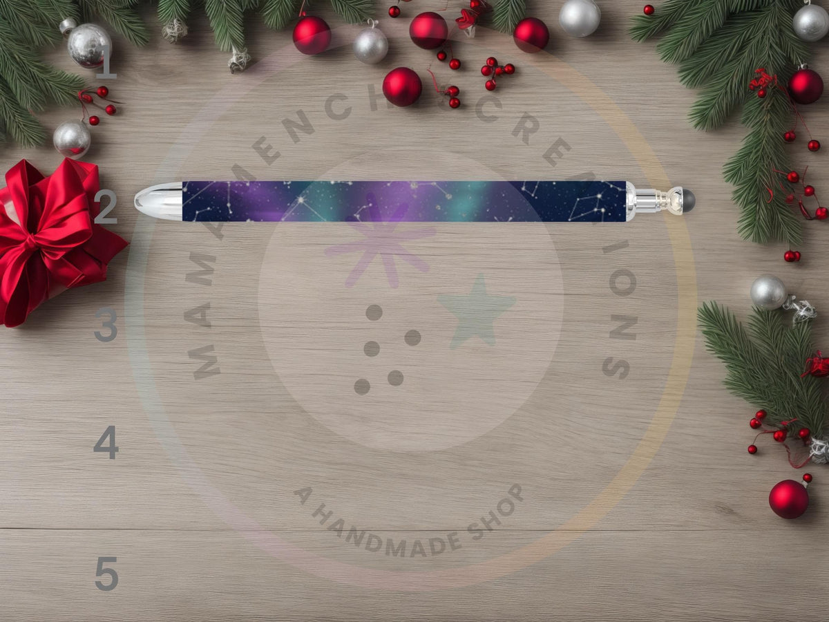 Northern Lights Christmas Refillable Gel Pen
