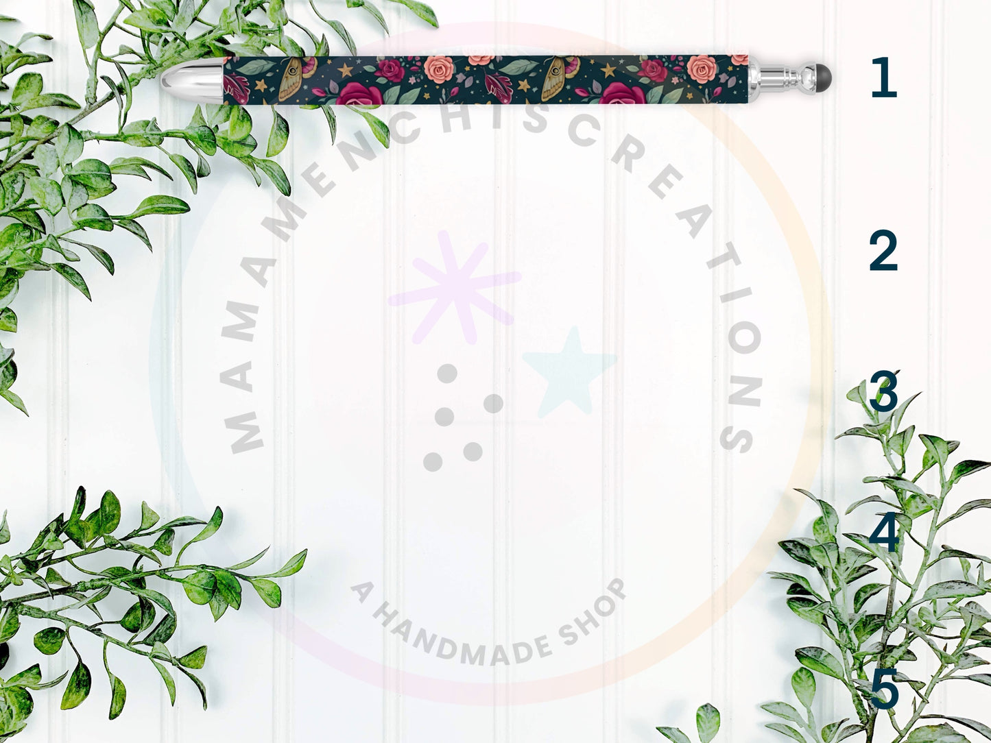 Gothic Spring Florals Refillable Retractable Gel Pen