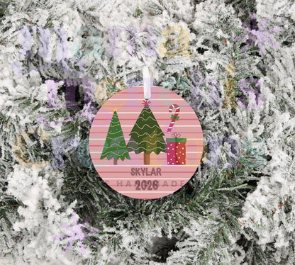 Christmas Scene Personalized Kids 2026 Christmas Ornament