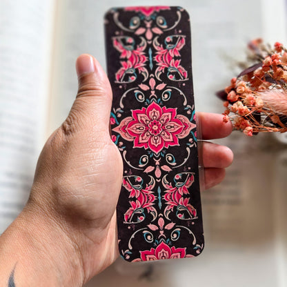 Dark Vibes Floral Handmade Laminated Bookmark