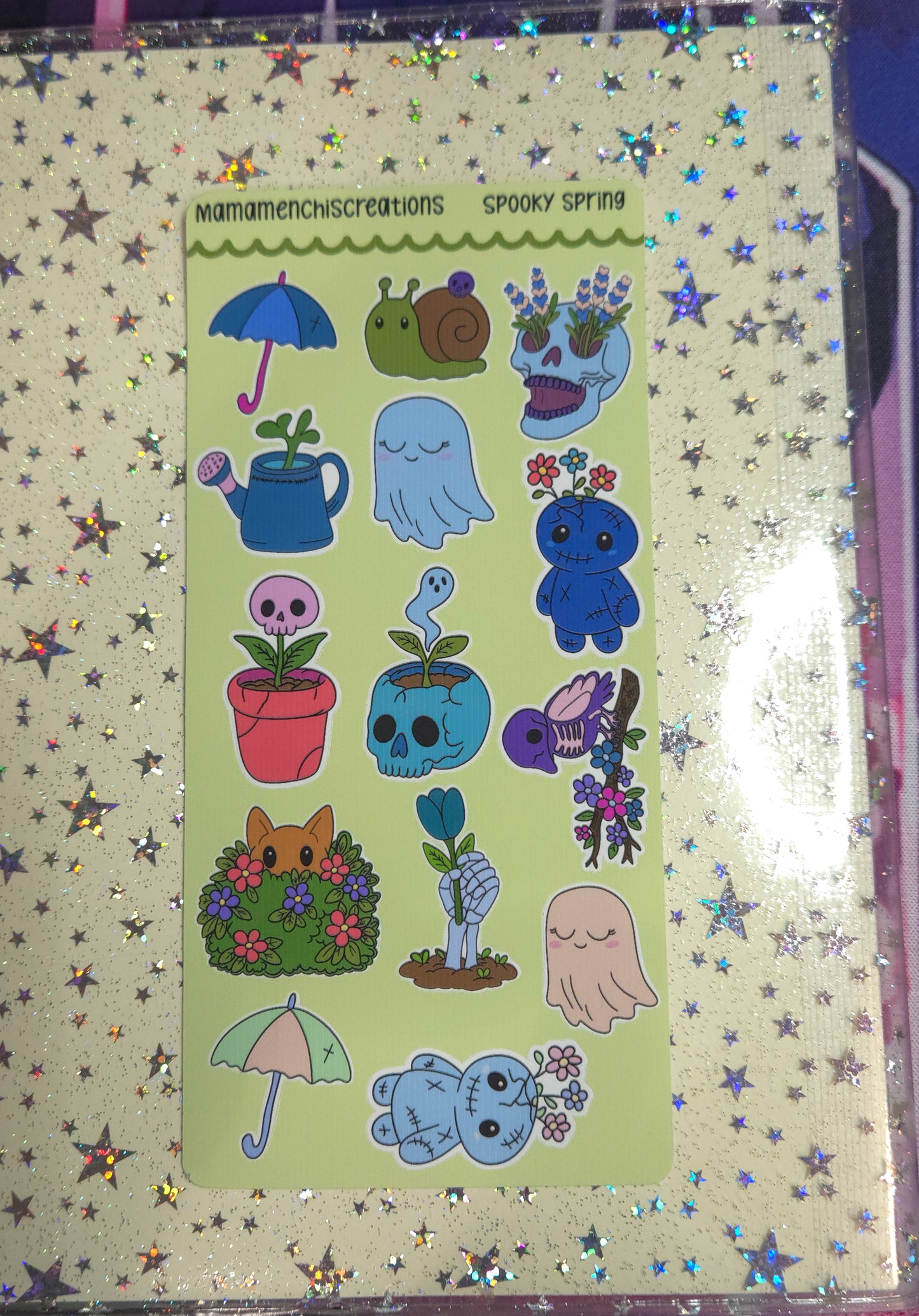 Spooky Spring Matte Bujo Journal Planner Deco Stickers