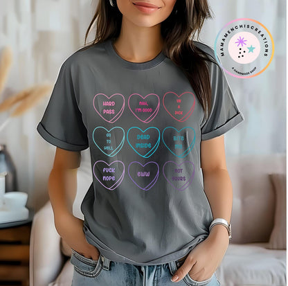 Sweary Candy Hearts Saucy Anti-Valentine's Day Sublimation DTF PNG Digital Download