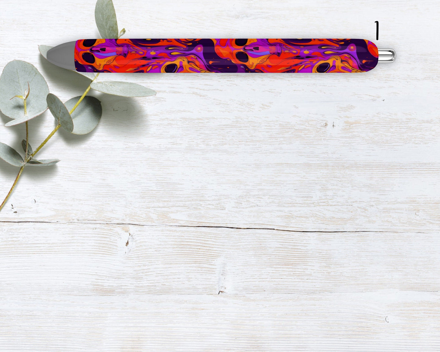Vibrant Trippy Halloween  Refillable Retractable Gel Pen