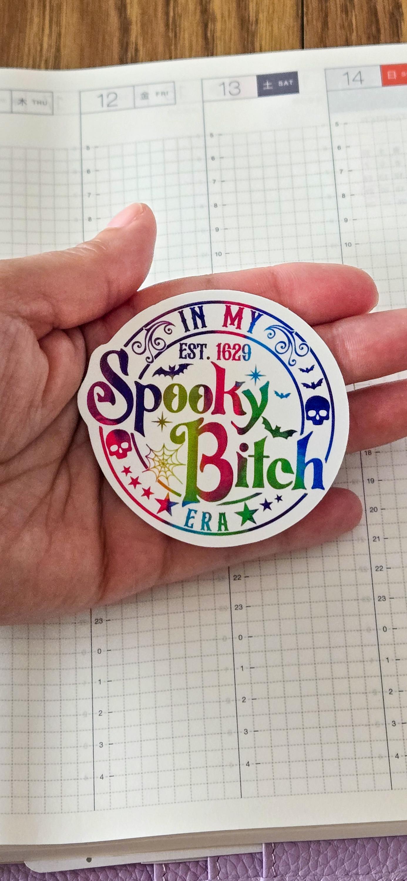 Spooky Bitch Era Glossy Die Cut Bujo Journal Planner Sticker