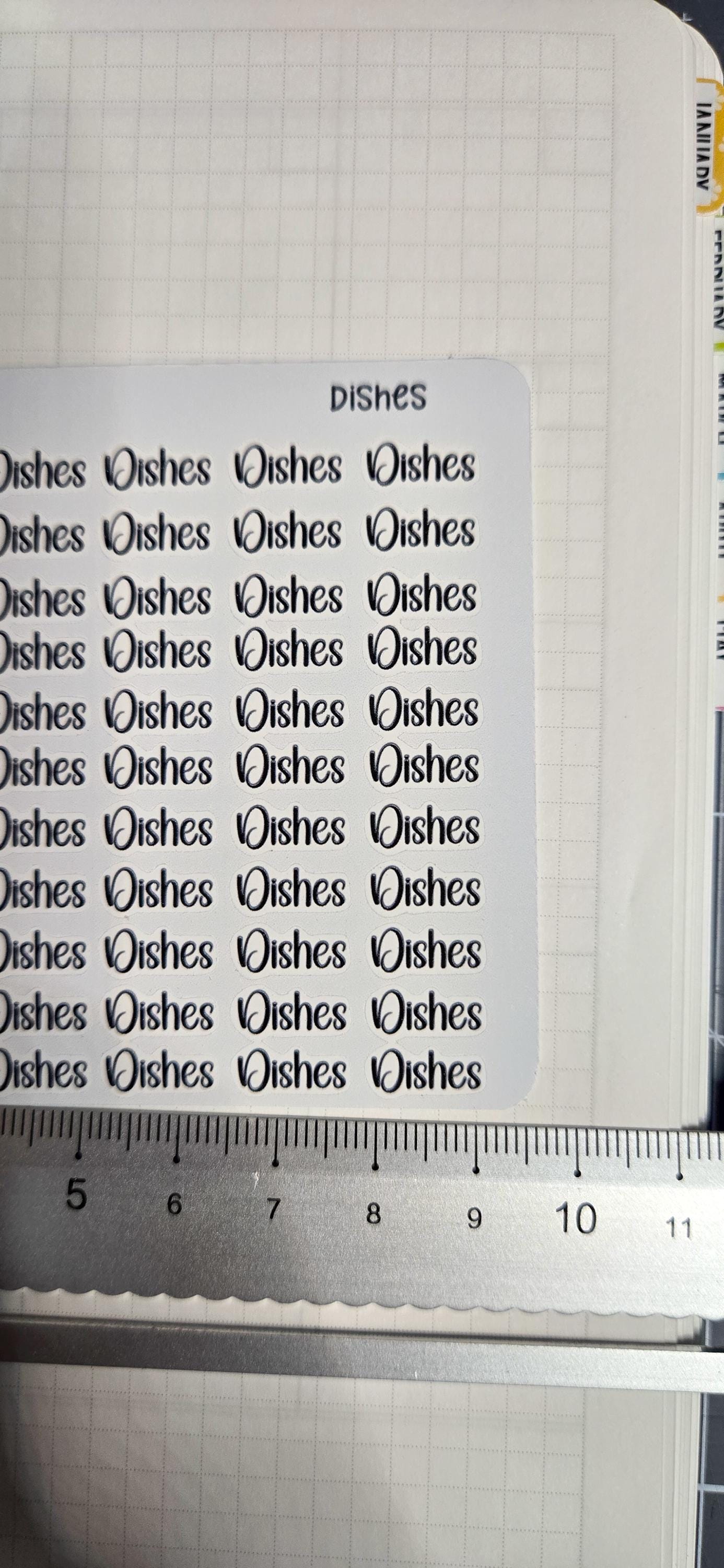Dishes Sweary  Bujo Journal Planner deco Sticker Sheet