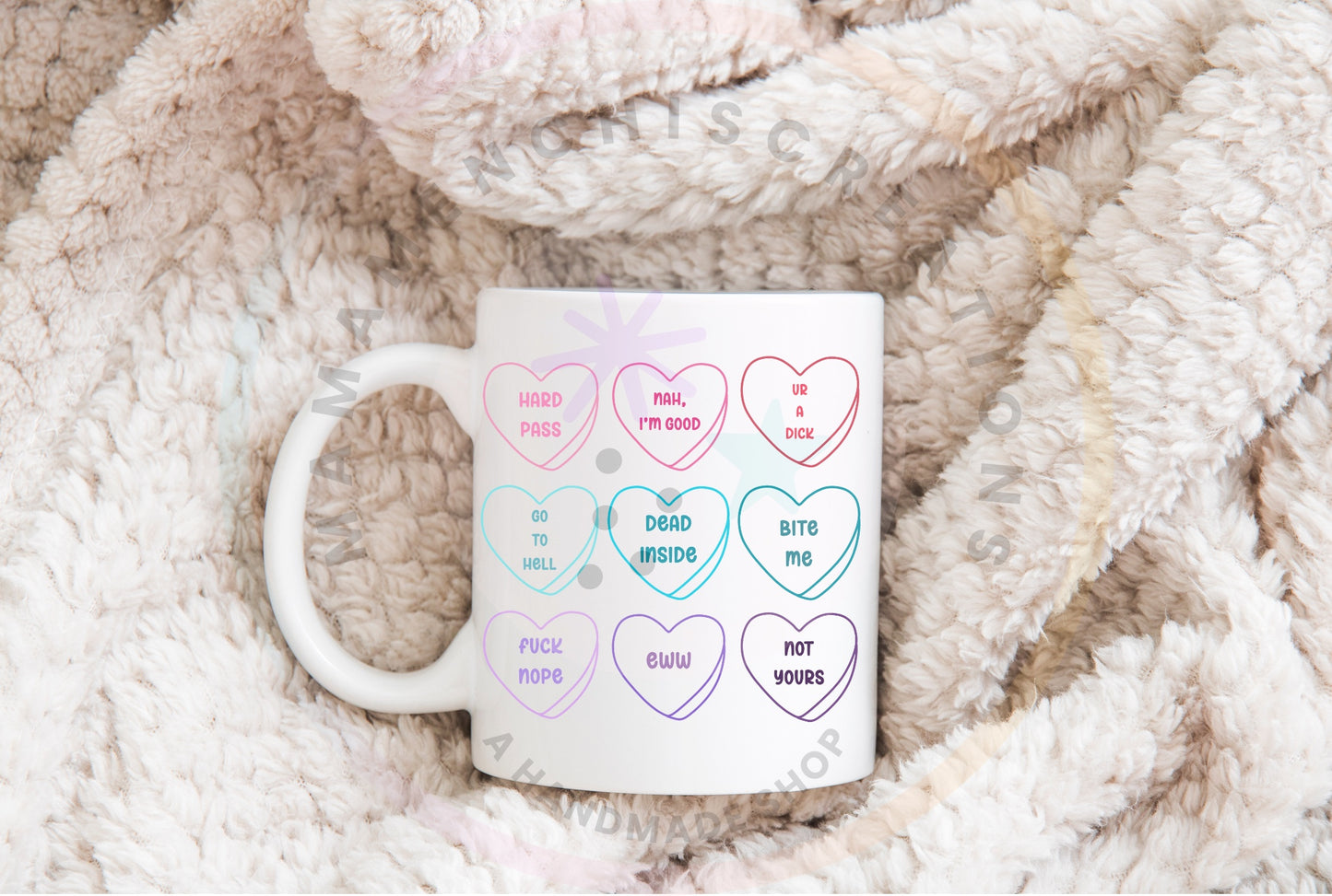 Sweary Candy Hearts Saucy Anti-Valentine's Day Sublimation DTF PNG Digital Download