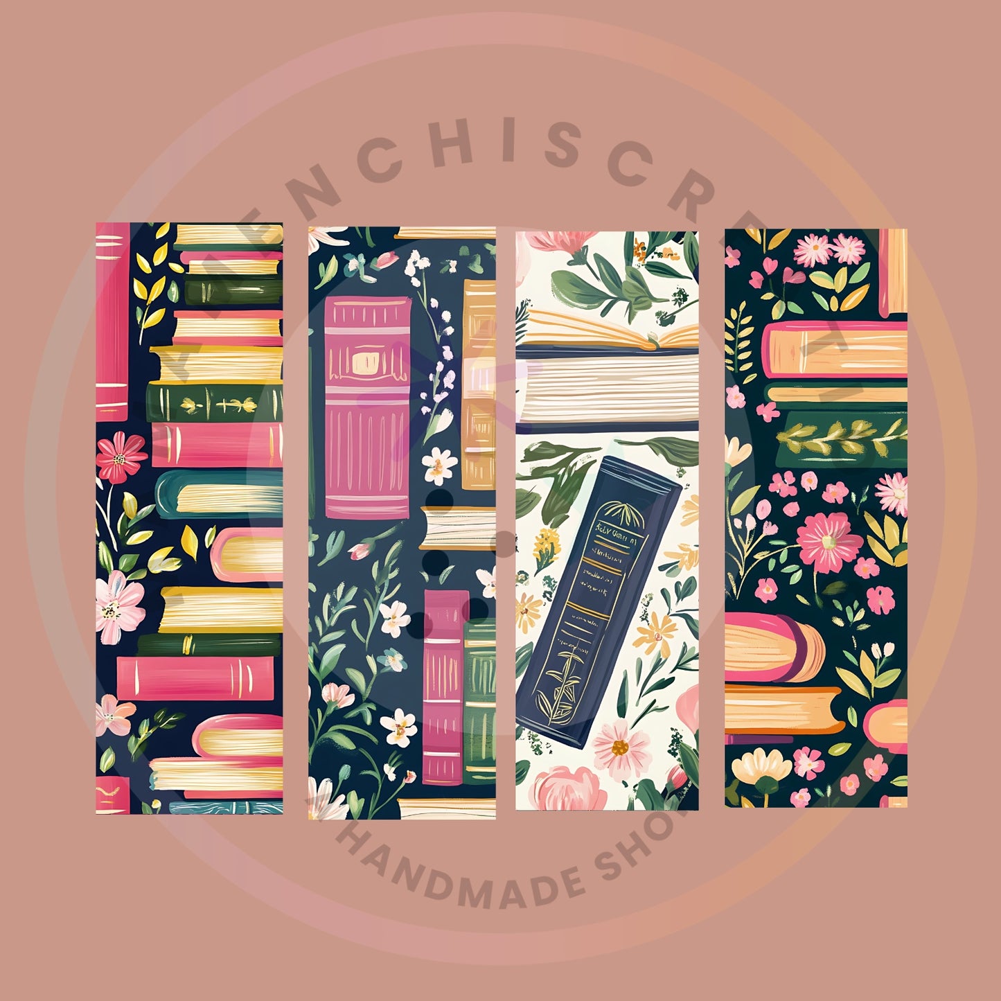 Bookish and Floral Vibes Refillable Retractable Gel Pen