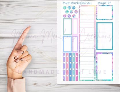 Mermaid Scales Mermaid Lover Bujo Journal Planner deco Sticker Matte Sheet