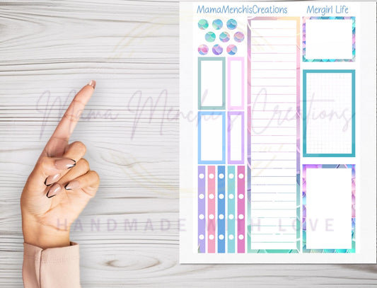 Mermaid Scales Mermaid Lover Bujo Journal Planner deco Sticker Matte Sheet