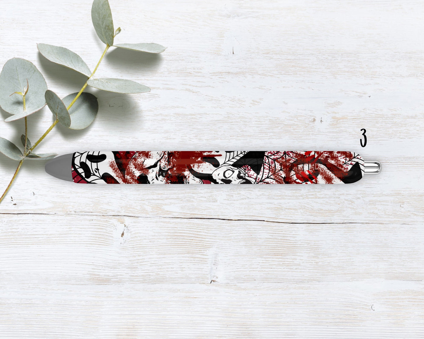 Spooky Dark Horror Ghost Face Refillable Gel Pen