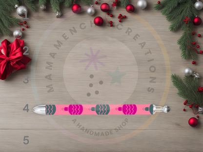 Girly Pink Christmas Trees Refillable Gel Pen