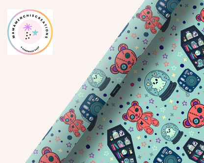 Bookish Ghosts 12x12 Repeating Pattern Digital Paper sublimation DTF Hand Drawn PNG Digital Download