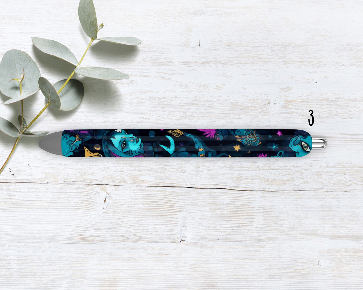 Vibrant Trippy Halloween  Refillable Retractable Gel Pen