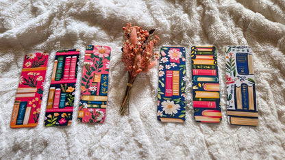 Bookstack Floral Handmade Laminated Bookmark