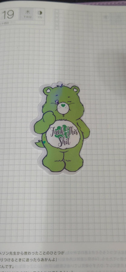 Swear Bear Holographic Sticker - Funny Bujo Planner Decal