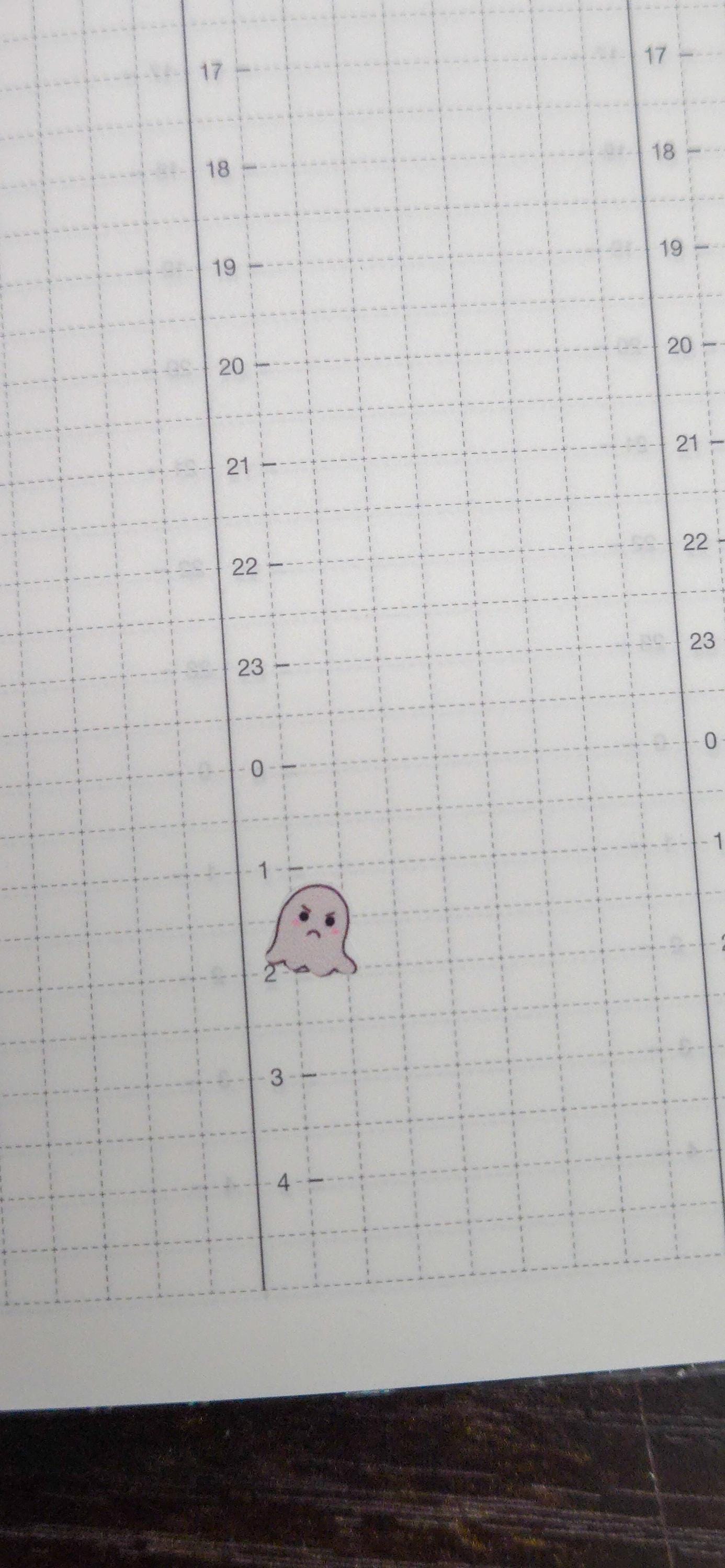 Tiny Ghost Emojis Matte Bujo Journal Planner deco Sticker Sheet