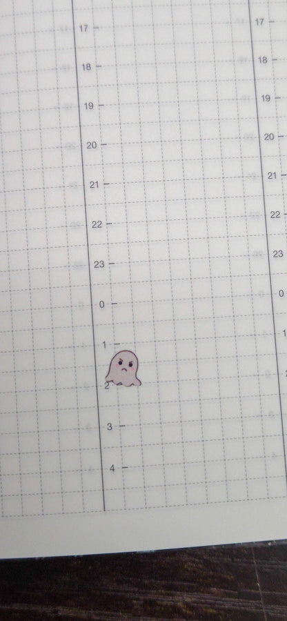 Tiny Ghost Emojis Matte Bujo Journal Planner deco Sticker Sheet