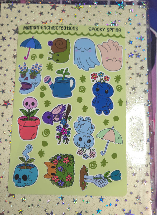 Spooky Spring Matte Bujo Journal Planner Deco Stickers