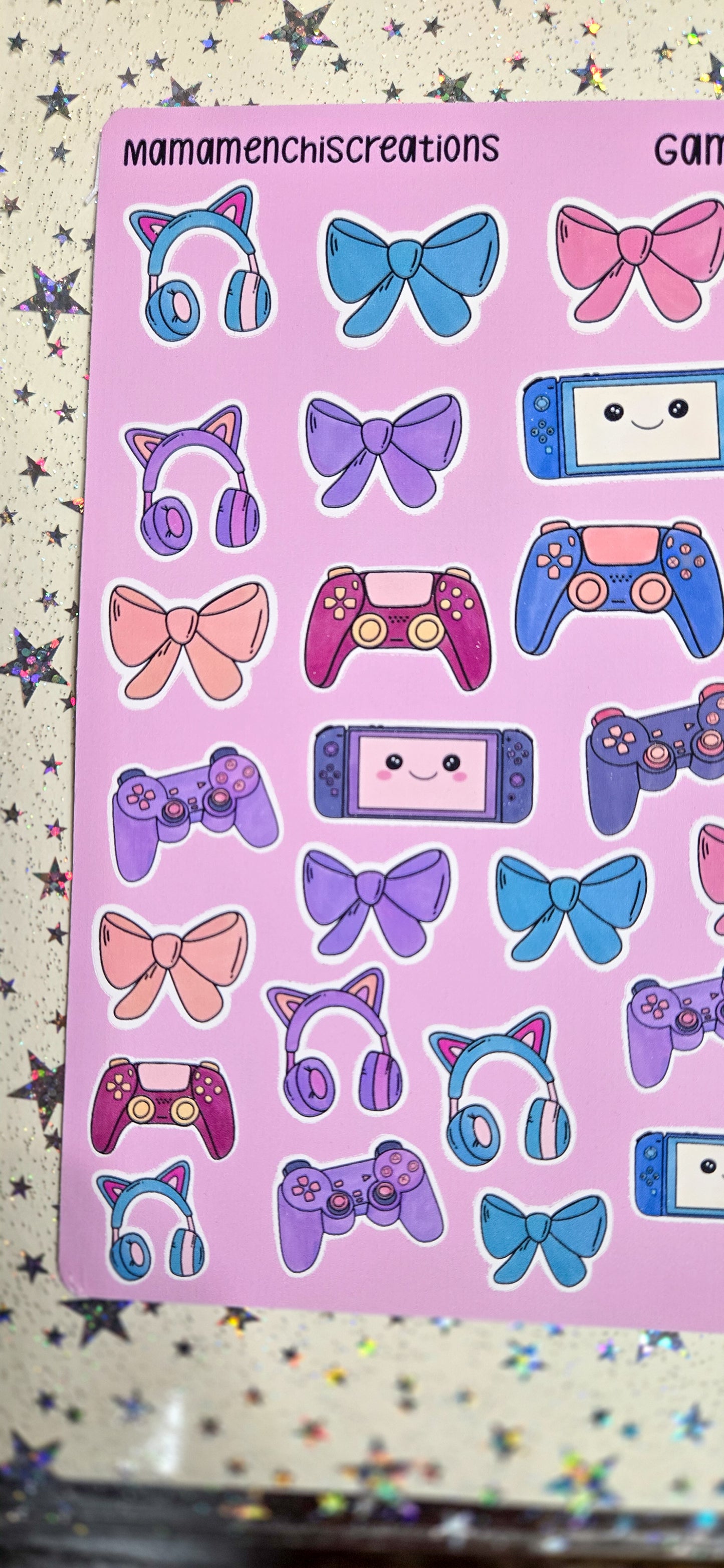 Gamer Girl Matte Planner Stickers, Bujo Stickers (4x6inch)