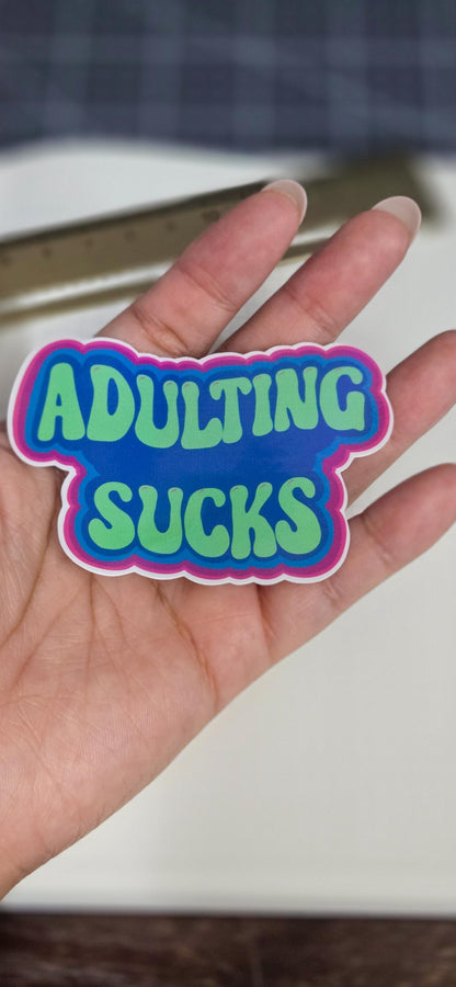 Adulting Sucks Glossy Die Cut Bujo Journal Planner Sticker