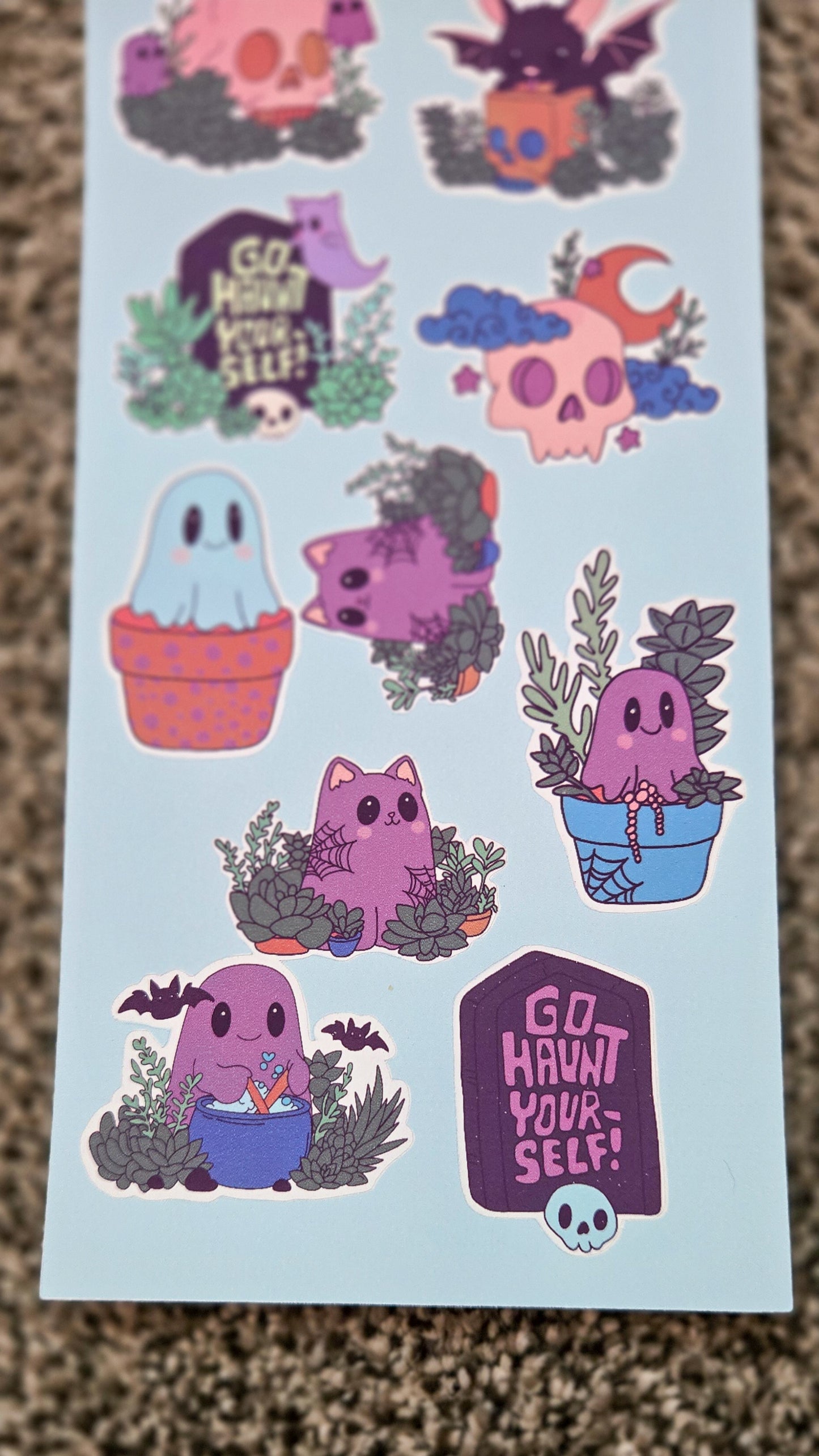 Ghostly Fall Matte Bujo Journal Planner deco Sticker Sheet