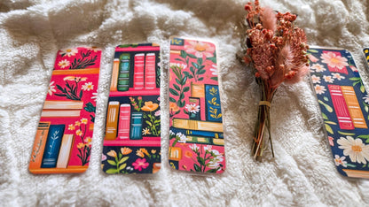 Bookstack Floral Handmade Laminated Bookmark
