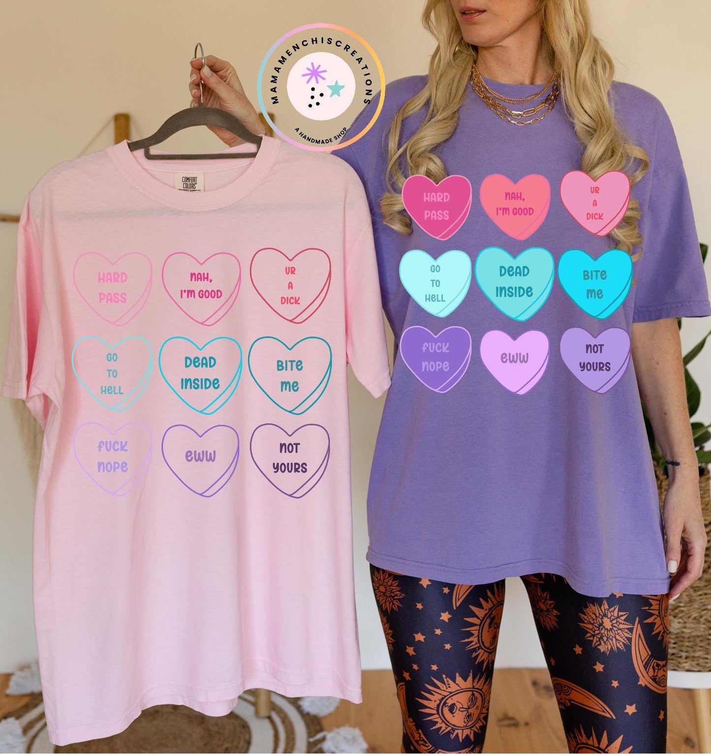 Sweary Candy Hearts Saucy Anti-Valentine's Day Sublimation DTF PNG Digital Download