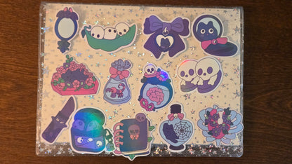 Hexes & Hugs Glossy Holographic Sticker Flakes Bujo Journal Planner Laptop Sticker