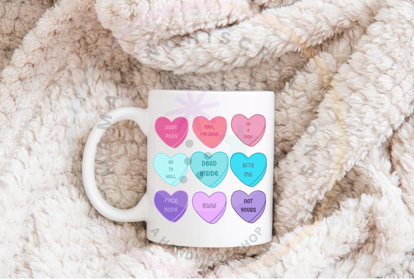 Sweary Candy Hearts Saucy Anti-Valentine's Day Sublimation DTF PNG Digital Download
