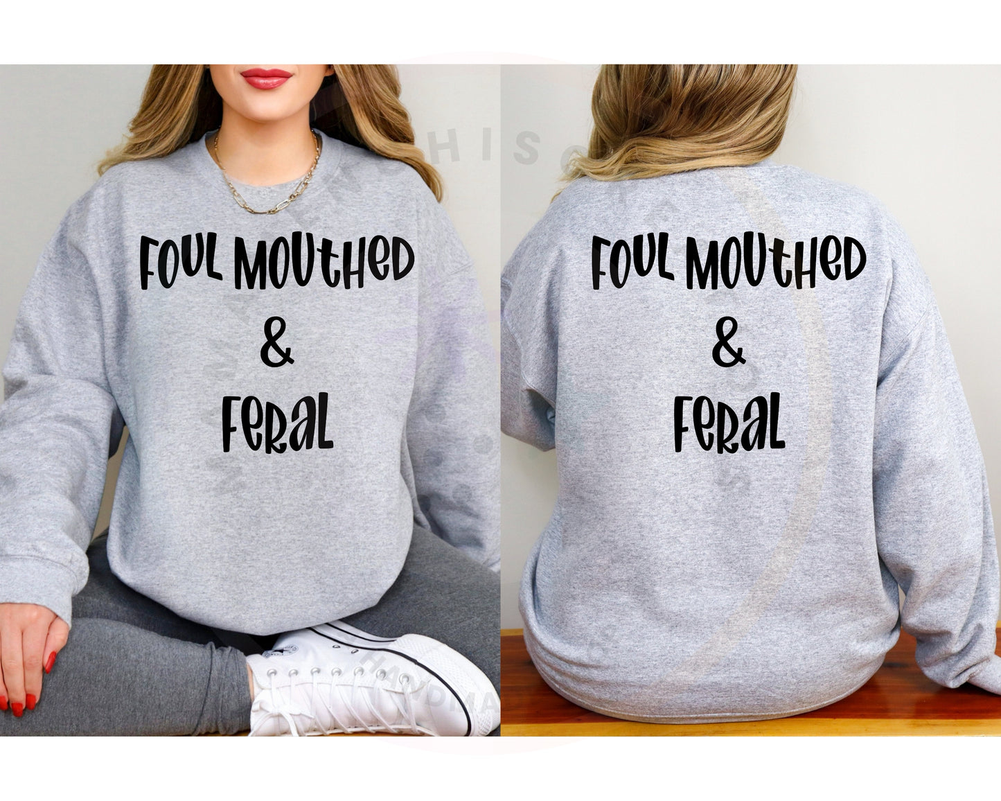 Foul Mouthed & Feral DTF PNG SVG Digital Download