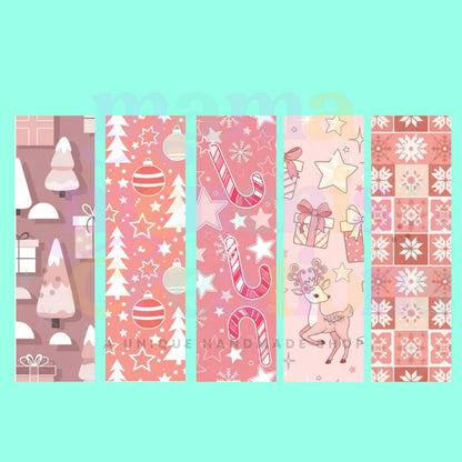 Pastel Pink Christmas Refillable Gel Pen