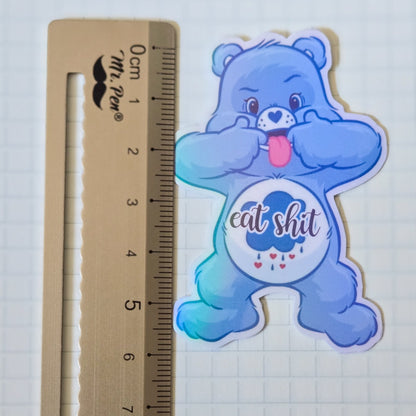 Swear Bears Themed Glossy and Holographic Sticker Flakes Bujo Journal Planner Laptop Sticker
