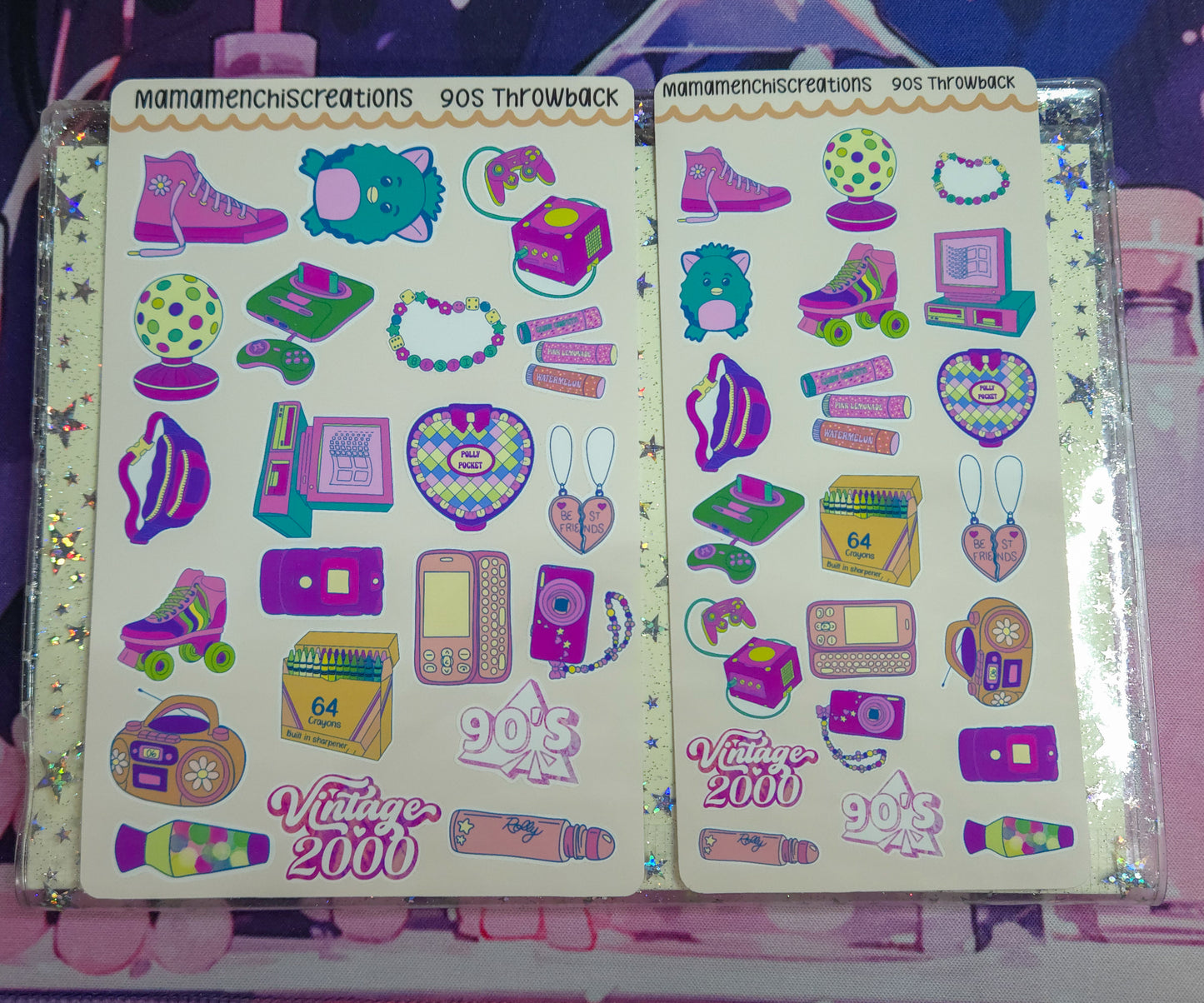 90's Throwback Matte Bujo Journal Planner Deco Sticker Sheet