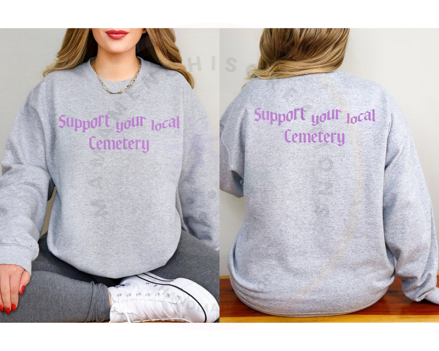 Support Your Local Cemetery sublimation DTF Hand Drawn PNG Digital Download