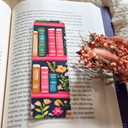 Bookstack Floral Handmade Laminated Bookmark
