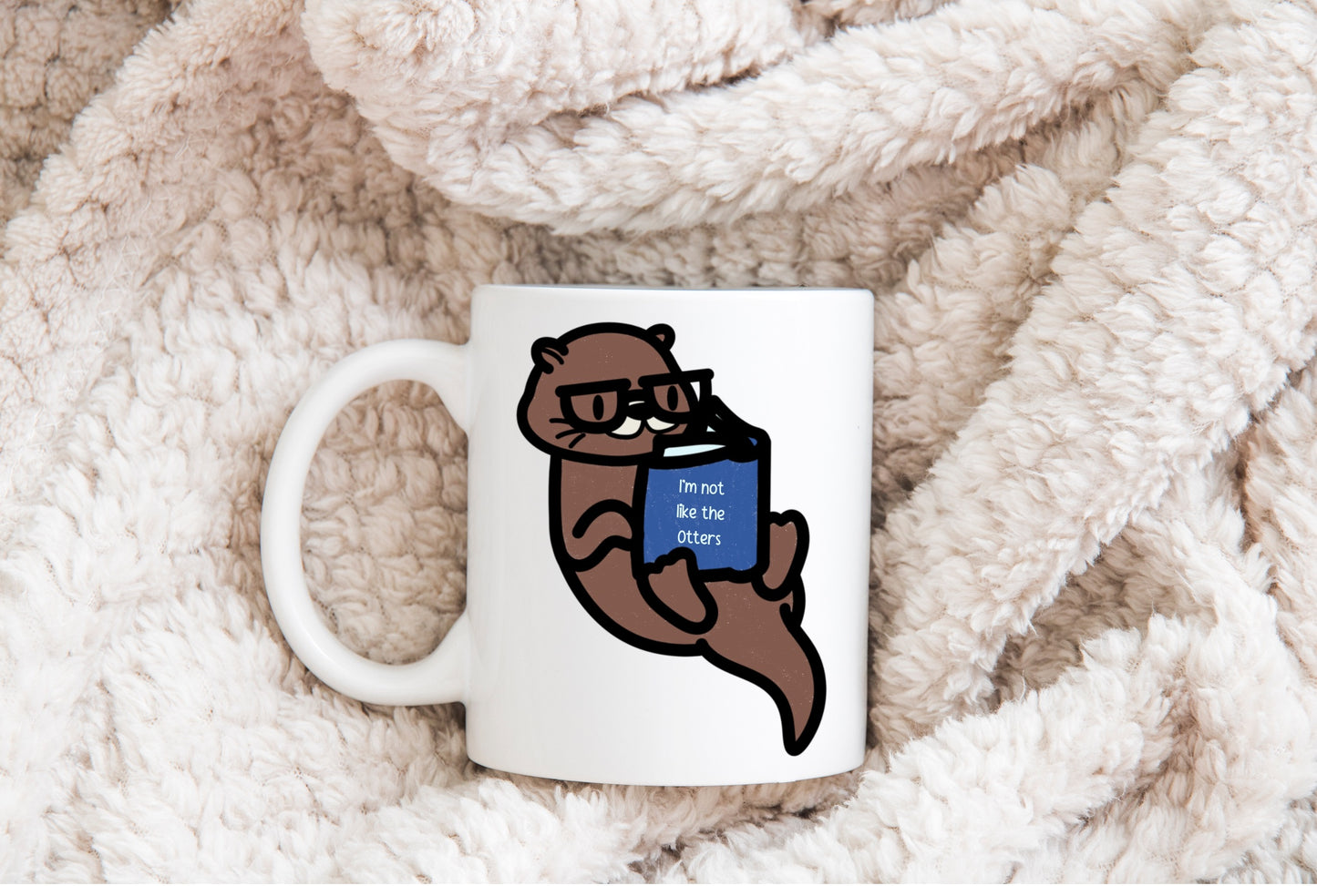 Otter Bookworm PNG, Hand Drawn Animal Clipart (Digital Download)
