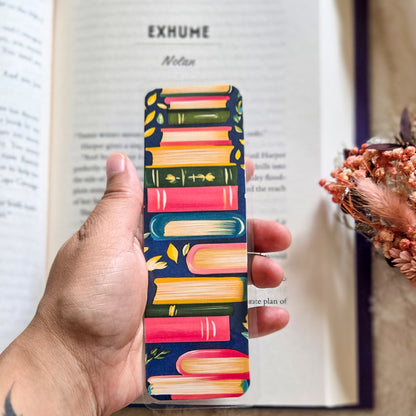 Bookstack Floral Handmade Laminated Bookmark