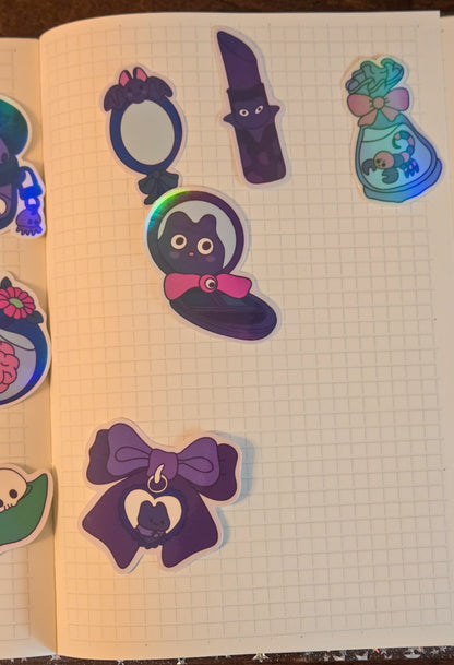 Hexes & Hugs Glossy Holographic Sticker Flakes Bujo Journal Planner Laptop Sticker